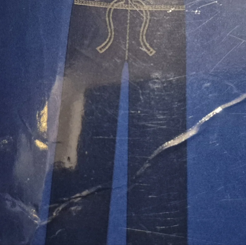 Men's Micro Fleece Pants Essential Loungewear Medium  Blue Plaid Drawstring New - Picture 9 of 9